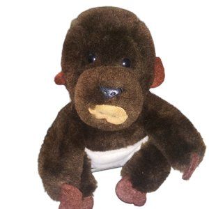VTG  Dankin Goo Goo Ga Ga Baby Monkey Chimp in Diaper Stuffed Animal Toy 1986